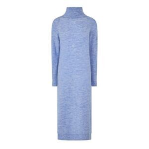 Pieces Womens/Ladies Knitted Turtle Neck Sweater Dress / Hydrangea